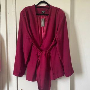 City Chic - PLUS SIZE 2X - Sangria Wrap Jacket